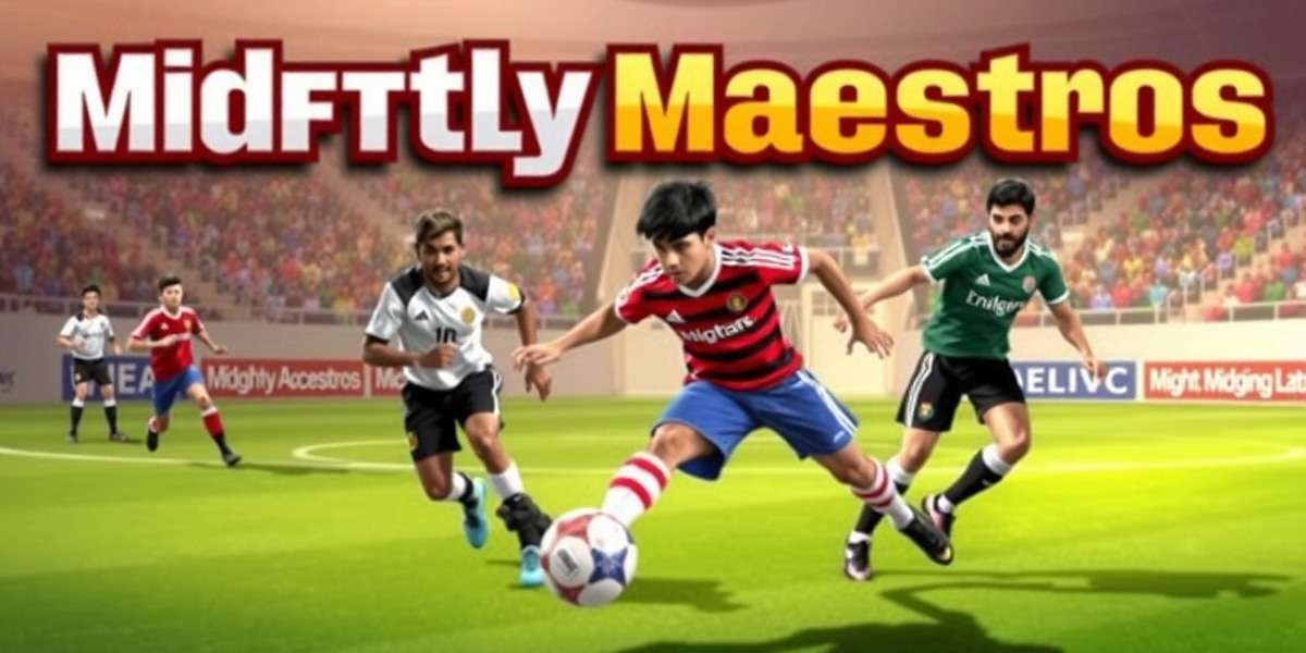 Mighty Midfield Maestros game cover featuring Indian football players in action during a match